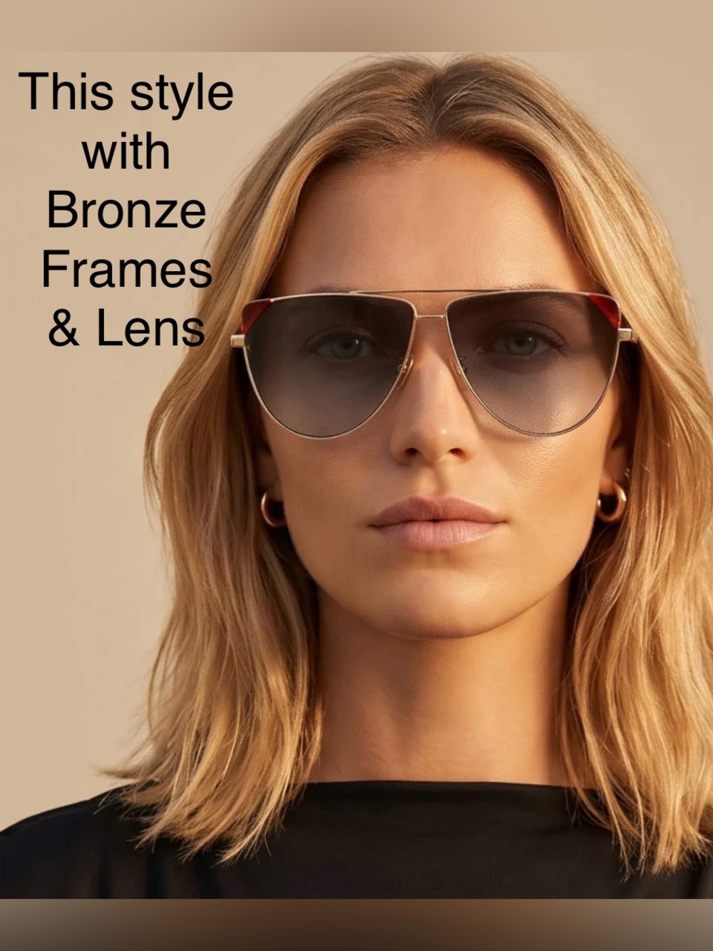 Victoria Beckham VB239S Brown Gradient Aviator Sunglasses with Bronze Lenses